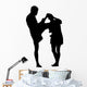 Thai Boxing Silhouette Wall Decal