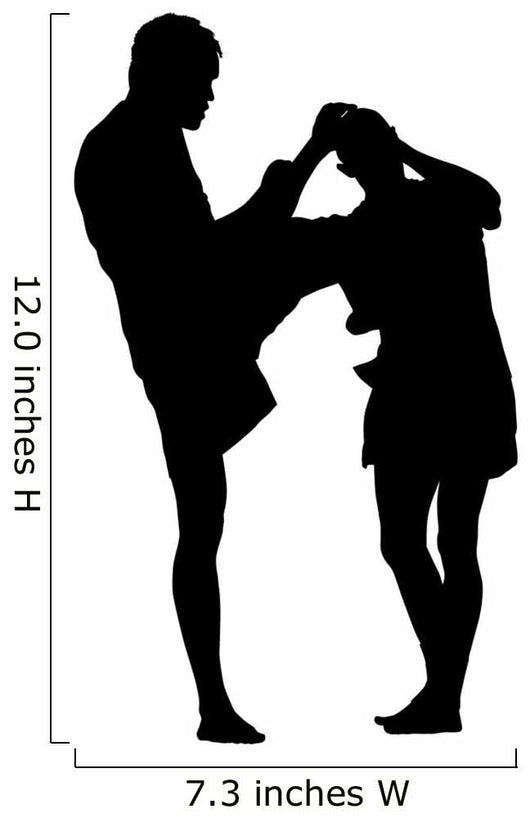Thai Boxing Silhouette Wall Decal