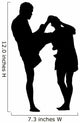 Thai Boxing Silhouette Wall Decal