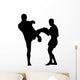 Thai Boxing Silhouette Wall Decal