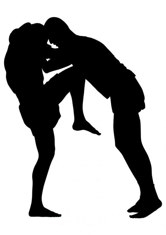 Thai Boxing Silhouette Wall Decal