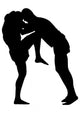 Thai Boxing Silhouette Wall Decal