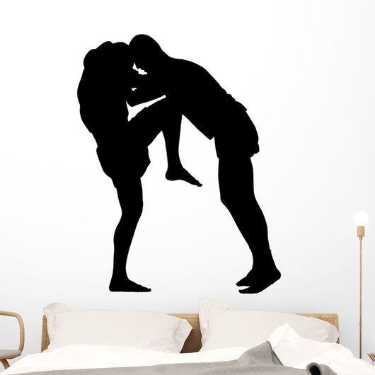 Thai Boxing Silhouette Wall Decal