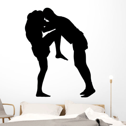 Thai Boxing Silhouette Wall Decal