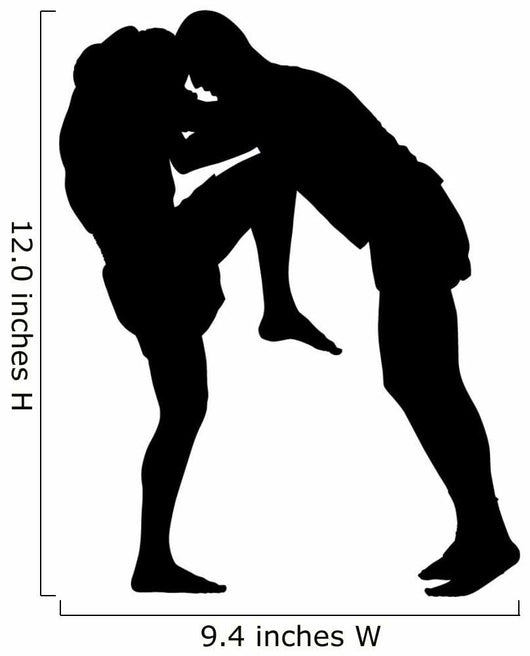 Thai Boxing Silhouette Wall Decal