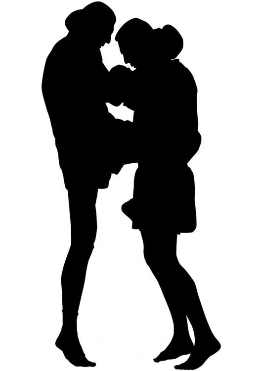 Thai Boxing Silhouette Wall Decal