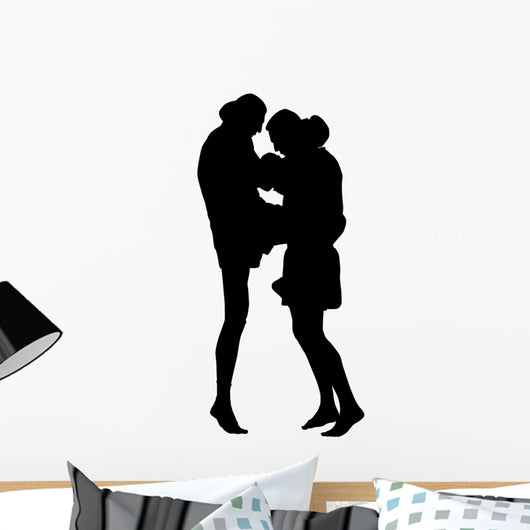 Thai Boxing Silhouette Wall Decal