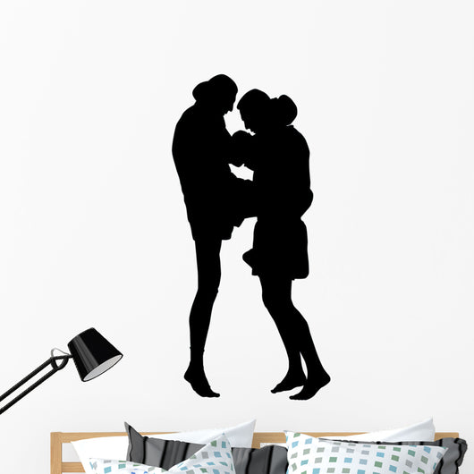 Thai Boxing Silhouette Wall Decal