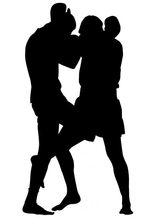 Thai Boxing Silhouette Wall Decal