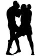 Thai Boxing Silhouette Wall Decal