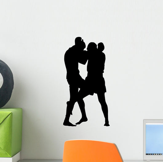 Thai Boxing Silhouette Wall Decal