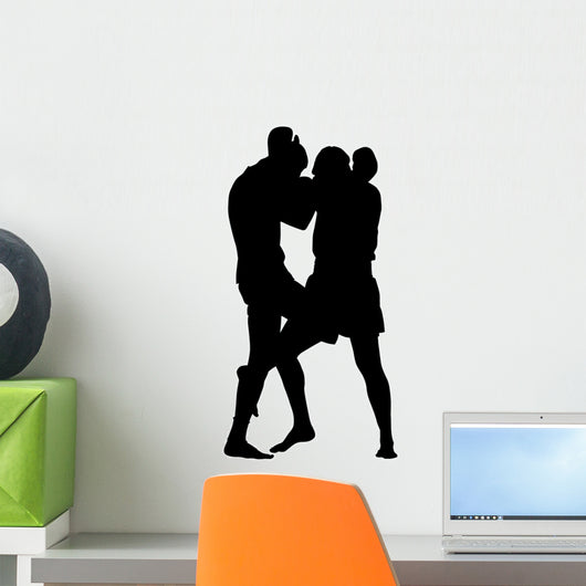 Thai Boxing Silhouette Wall Decal
