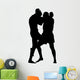Thai Boxing Silhouette Wall Decal