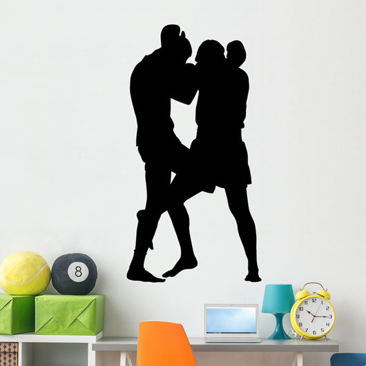 Thai Boxing Silhouette Wall Decal