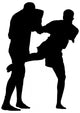 Thai Boxing Silhouette Wall Decal