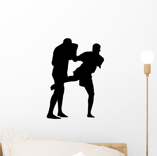 Thai Boxing Silhouette Wall Decal