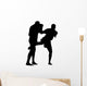 Thai Boxing Silhouette Wall Decal