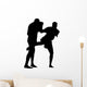 Thai Boxing Silhouette Wall Decal