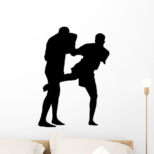 Thai Boxing Silhouette Wall Decal