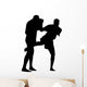 Thai Boxing Silhouette Wall Decal