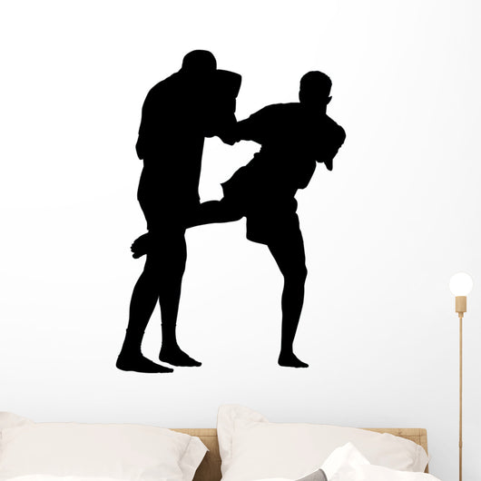 Thai Boxing Silhouette Wall Decal