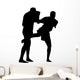 Thai Boxing Silhouette Wall Decal