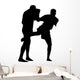 Thai Boxing Silhouette Wall Decal