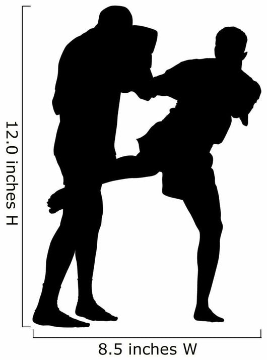 Thai Boxing Silhouette Wall Decal