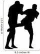 Thai Boxing Silhouette Wall Decal