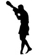 Thai Boxing Silhouette Wall Decal