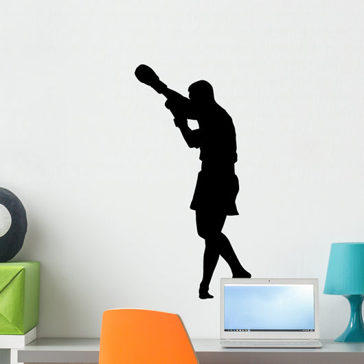 Thai Boxing Silhouette Wall Decal