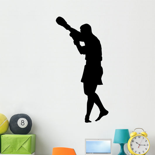 Thai Boxing Silhouette Wall Decal