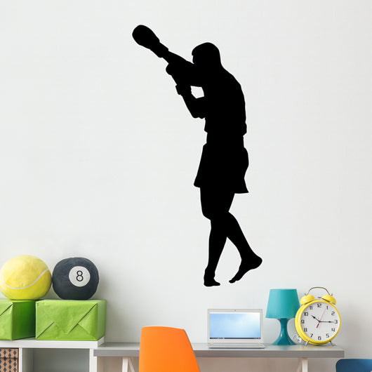 Thai Boxing Silhouette Wall Decal