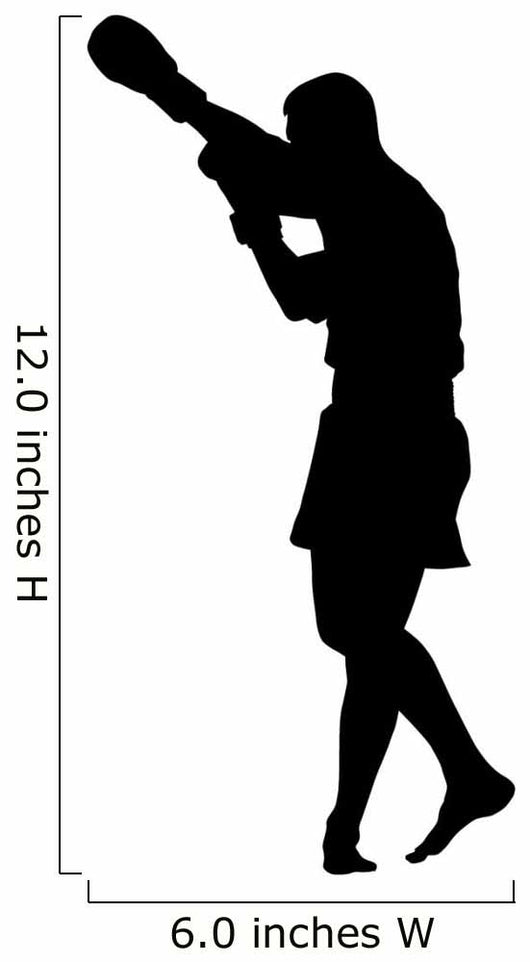 Thai Boxing Silhouette Wall Decal