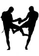 Thai Boxing Silhouette Wall Decal
