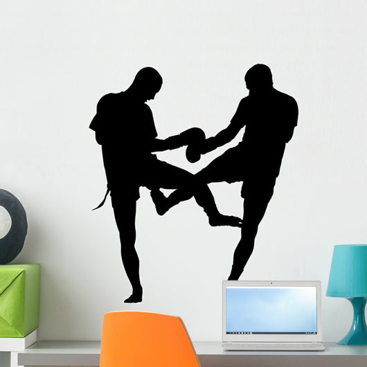 Thai Boxing Silhouette Wall Decal