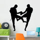 Thai Boxing Silhouette Wall Decal