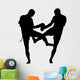 Thai Boxing Silhouette Wall Decal