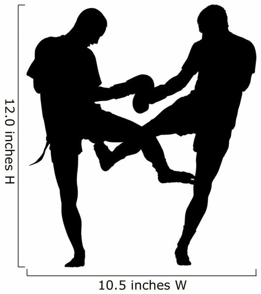 Thai Boxing Silhouette Wall Decal