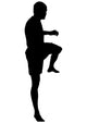Thai Boxing Silhouette Wall Decal