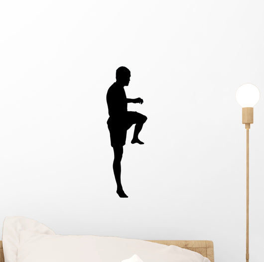 Thai Boxing Silhouette Wall Decal