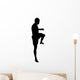 Thai Boxing Silhouette Wall Decal