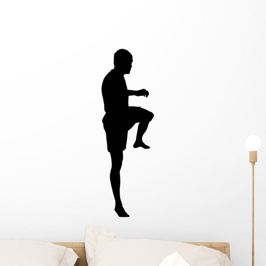 Thai Boxing Silhouette Wall Decal