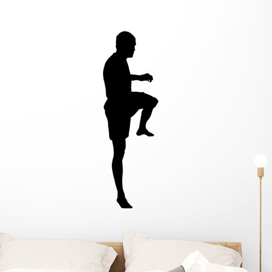 Thai Boxing Silhouette Wall Decal