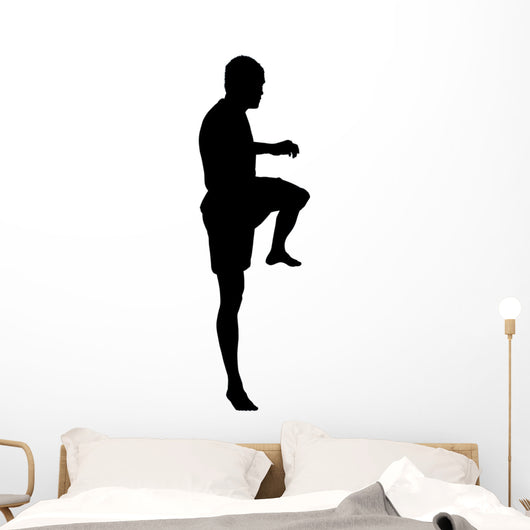 Thai Boxing Silhouette Wall Decal