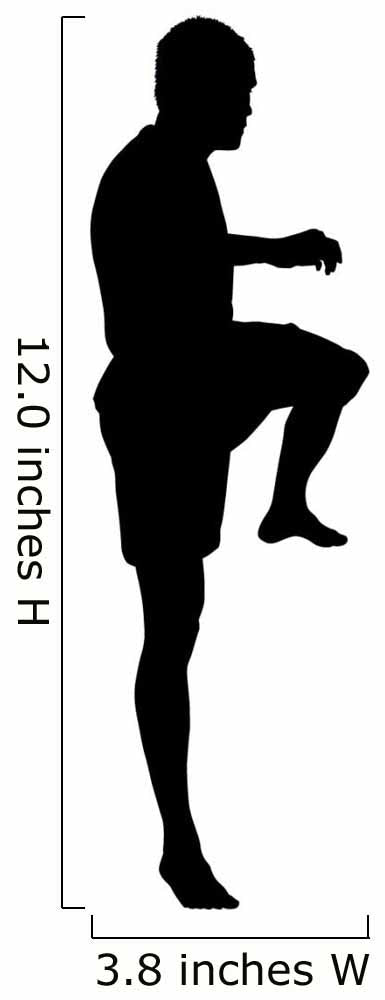 Thai Boxing Silhouette Wall Decal