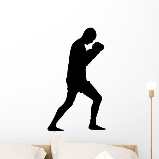 Thai Boxing Silhouette Wall Decal