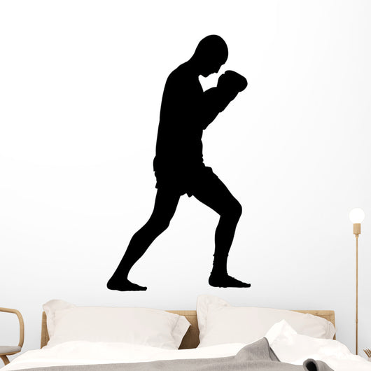 Thai Boxing Silhouette Wall Decal