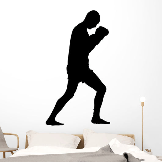 Thai Boxing Silhouette Wall Decal