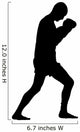 Thai Boxing Silhouette Wall Decal